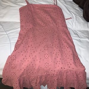 Mauve eyelet dress